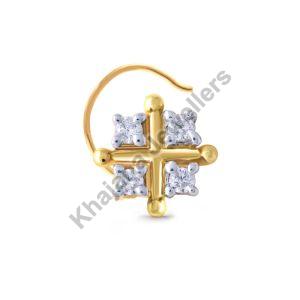 Exquisite Wand Diamond Nose Pin