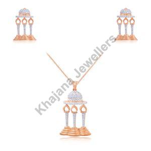 Sovereign Rod Diamond Pendant Set