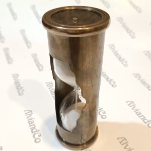 Brass unique design Sand Timer with inbuilt compass