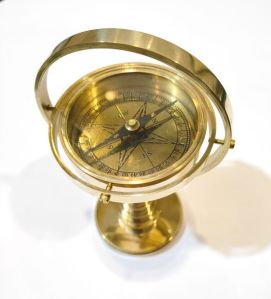 Nautical Brass Gimbal Compass