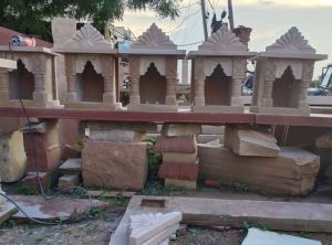 Pink Sandstone Outdoor Temple