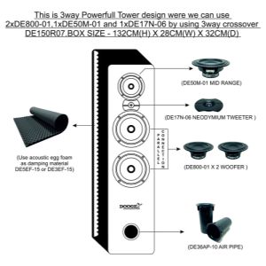 1 Pcs DE800-01 Woofer