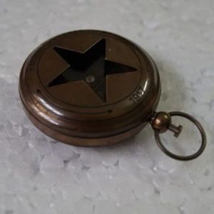 Brass Push Button Compass