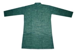 Plain Green Mens Khadi Cotton Kurta