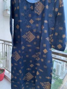 Blue Cotton Kurti