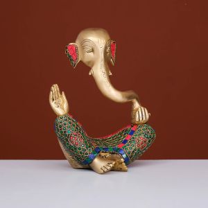6 Inch Brass Modern Ganesha Statue