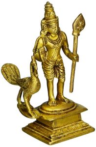 Brass Lord Murugan Statue