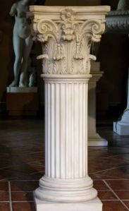 White GRC Columns