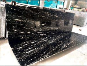 Titanium Black Granite Slab