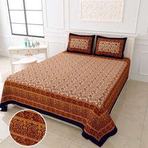 Bagru Print Cotton Bed Sheets