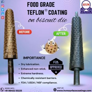 Food grade Teflon coating on biscuit die