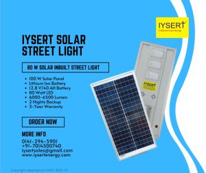 IYSERT 80W SOLAR ALL IN ONE STREET LIGHT