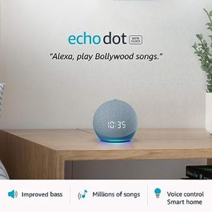 Amazon Echo Dot 4th Gen Smart Speaker With Clock