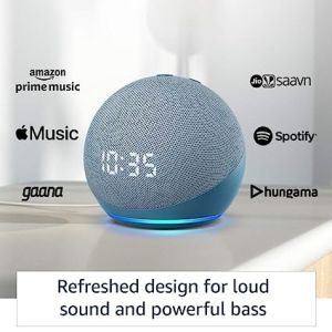 Amazon Echo Dot 4th Gen Smart Speaker With Clock
