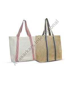 Striped Handle Shopping Bag
