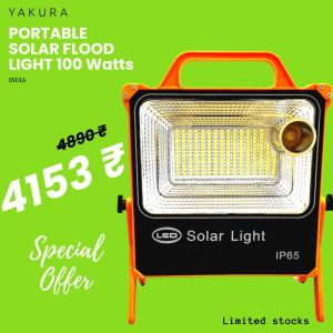 Yakura Solar - Portable Solar Flood light 100W