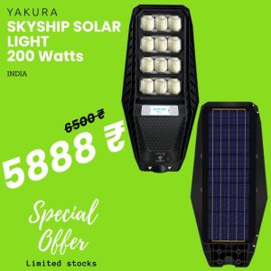 Yakura Solar - Skyship 200W - All in solar street light