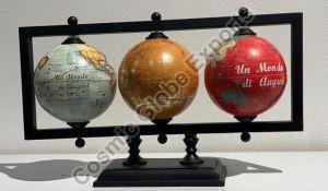 3 in 1 Metal and Plastic Floating World Map Globe