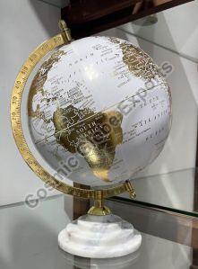 8 Inch Decorative World Globe with Marble Base