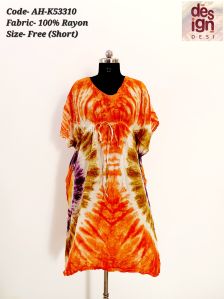 Radiant Rainbow Tie Dye Kaftan (Tie Dye)