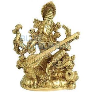 Brass Saraswati Statue