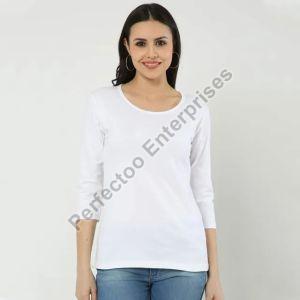 Ladies Cotton 3/4 Sleeve T-Shirts