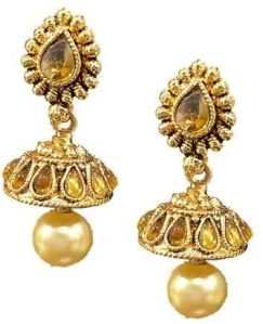 Golden Gold Antique Jhumkas