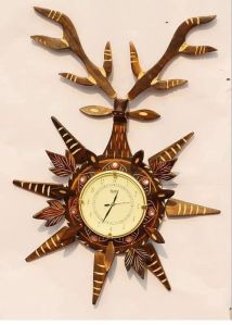 Wooden Deer Clock