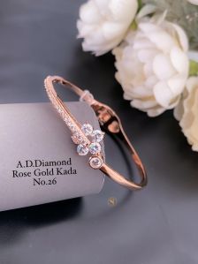 American Diamond Designer Rose Gold Bangle