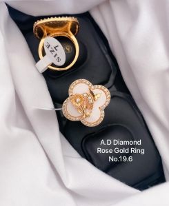 American Diamond Gold Ring