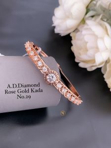 American Diamond Studded Rose Gold Bangle