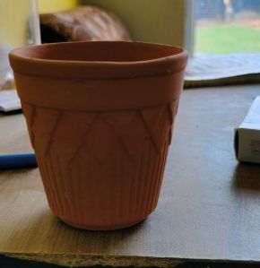 terracotta tea cup