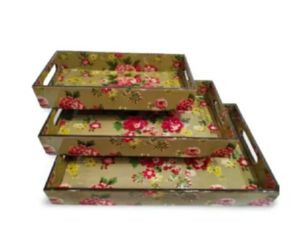 Wooden Tray Set