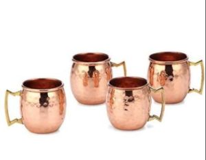 Copper Hammered Short Mug