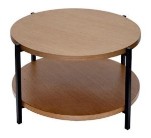 Acacia Wood and Iron Coffee Table
