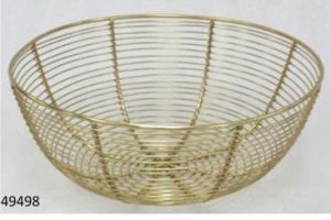 Golden Iron Wire Fruit Basket