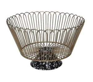 Iron Wire Fruit Basket with Stand