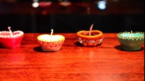 decorated diya