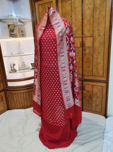 Bridal Pure Katan Silk Suit with Rangkat Dupatta