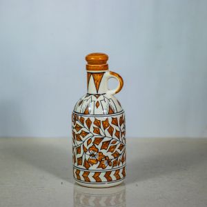 Ceramic Hand Painted Oil Bottle