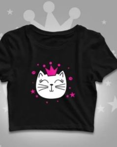 Kids Black Cotton T-shirt