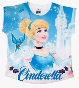 Kids Cinderella Printed T-shirt