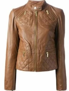 Ladies Leather Motorcycle Jacket