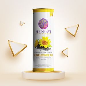 Wood cold pressed sunflower oil