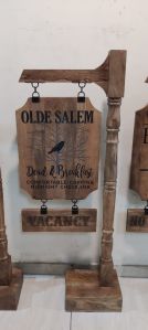 Wooden sign board handicrafts