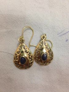 Brass Stone Earring