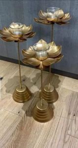 Brass Candle Stand Set