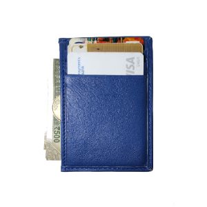 Blue Leather Card Holder