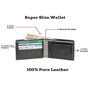 Mens Black Leather Purse