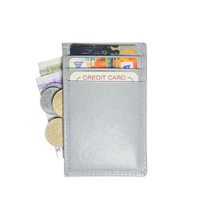 Grey Leather Card Holder
